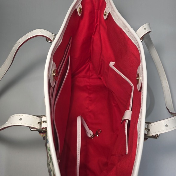 Dooney Bourke Botanical Floral Flowers Large East West Shopper Tote Bag Purse - Picture 6 of 16